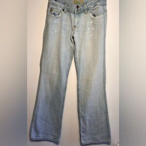 Miss Me Lucille distressed flair bellmore color jeans sz 28